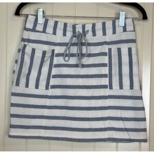 Lou & Grey Ann Taylor LOFT Drawstring French Terry Striped Skirt Size XS GUC‎